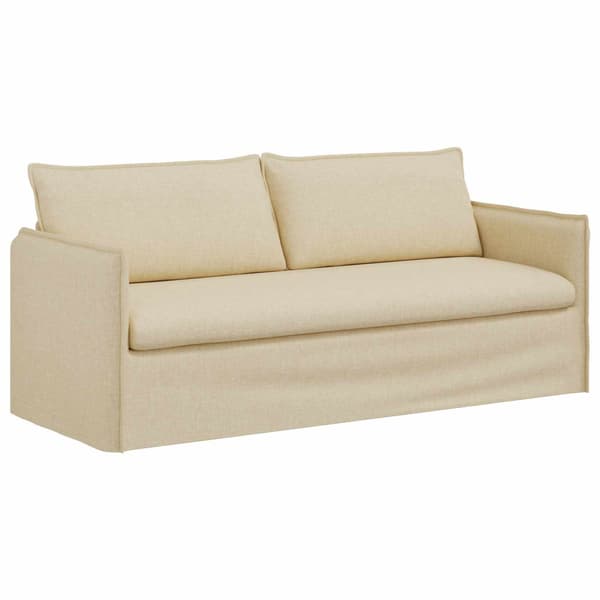 Soffset 2 pcs Gräddvit 196 x 82 x 85 cm Tyg