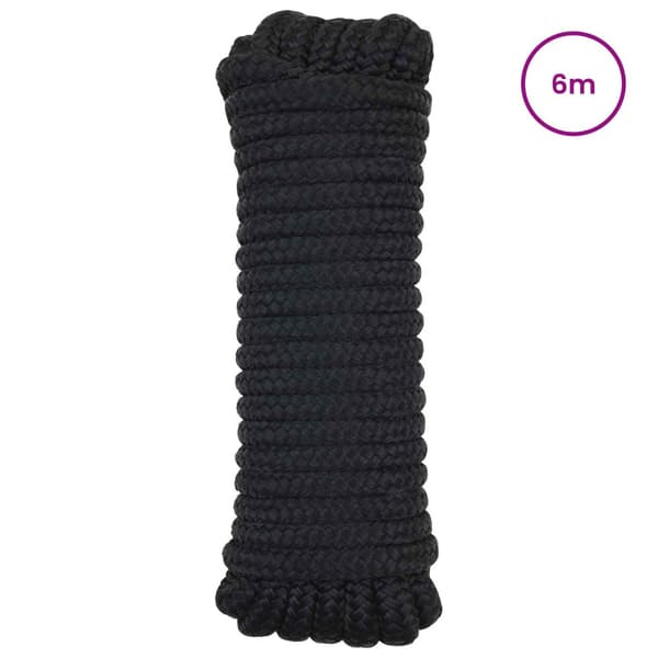 Båtsnöre 6 m 1.4 Svart Polyester