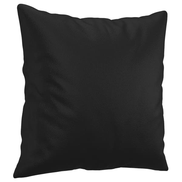 2-sits soffa med prydnadskuddar svart 120 cm konstläder