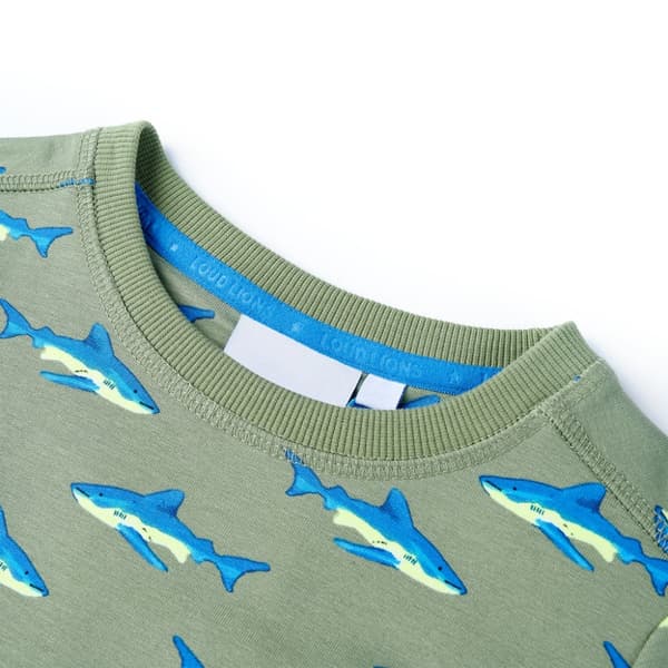 Barntröja ljus khaki 128