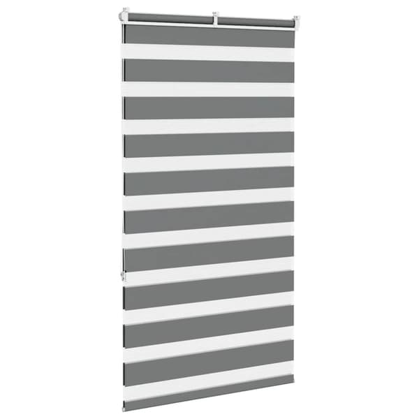 Rullgardin zebra mörkgrå 75x150 cm tyg bredd 70,9 cm polyester