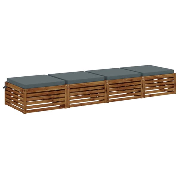 4-delade Sittdynor SOEST 4 st 100% Polyester Blå 80 x 80 x 7 cm