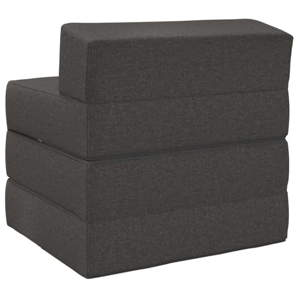 Fällbar Soffbed Mörkgrå 200 x 70 x 10 cm Tyg
