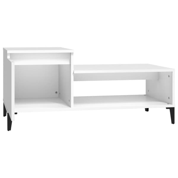 Soffbord vit 100x50x45 cm konstruerat trä
