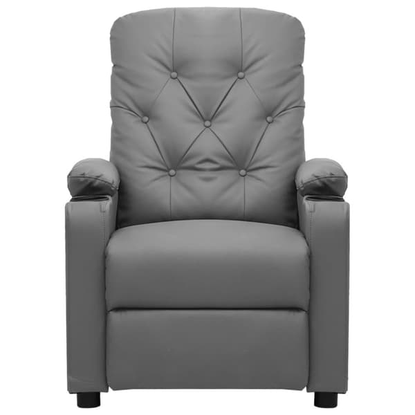 Reclinerfåtölj grå konstläder