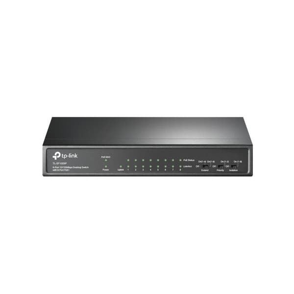 TP-Link TL-SF1009P - switch - 9 portar - ohanterad