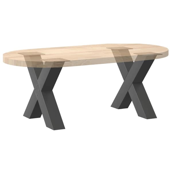 Soffbordsben X-formade 2 st antracit 50x(42-43) cm stål