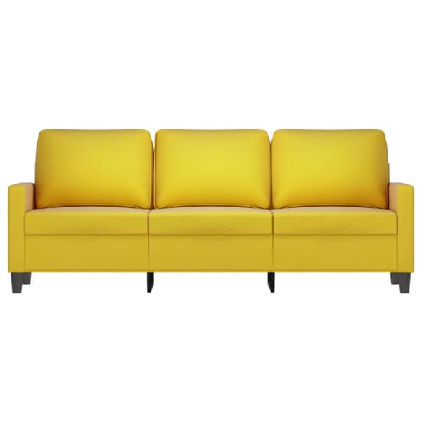 3-sitssoffa gul 180 cm sammet