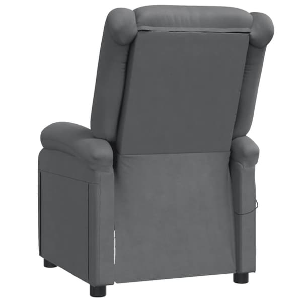 Massagefåtölj grå konstläder