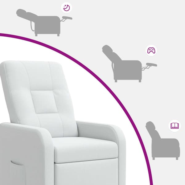 Recliner Vit Tyg
