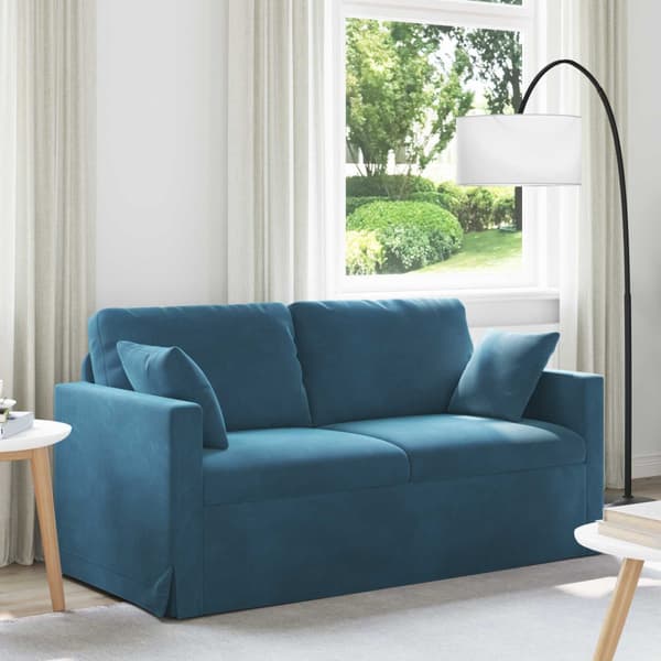 Soffa Blå 158 x 78 x 80 cm Sammet
