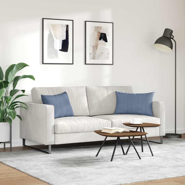 Sofakuddar 2 pcs Blå 60 x 40 cm Kordread tyg