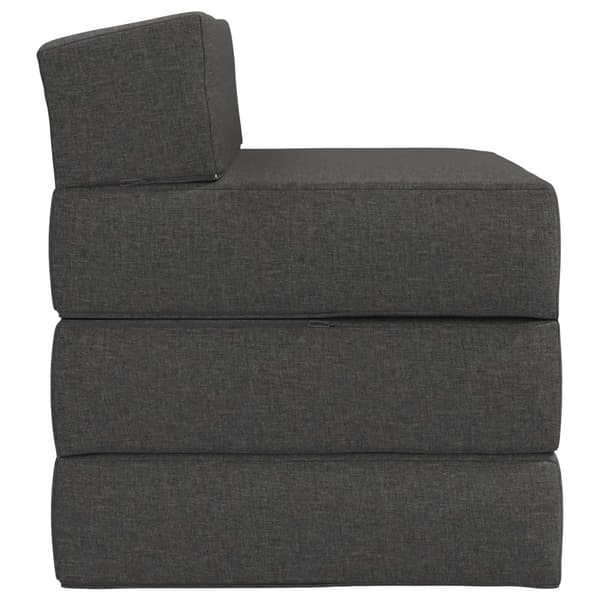 Fällbar Soffbed Mörkgrå 200 x 70 x 15 cm Tyg