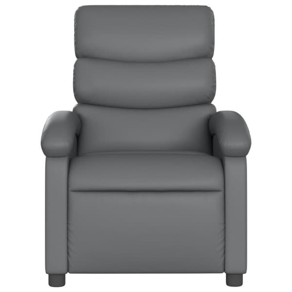 Reclinerfåtölj grå konstläder