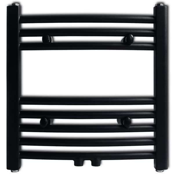 Handdukstork centralvärme element båge 480 x 480 mm svart