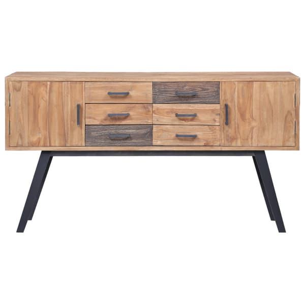 Sidoskåp 110x30x75 cm massiv teak