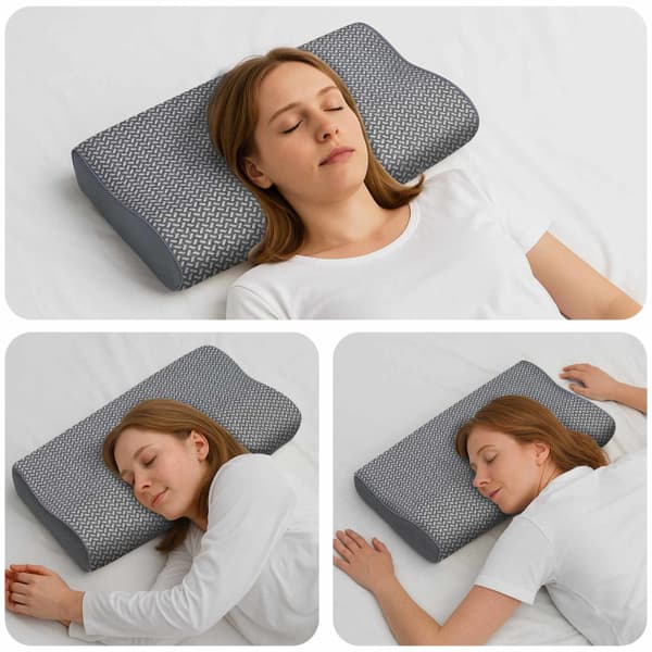 Kudde med kudde Grå 60 x 34 x 11 cm Polyester