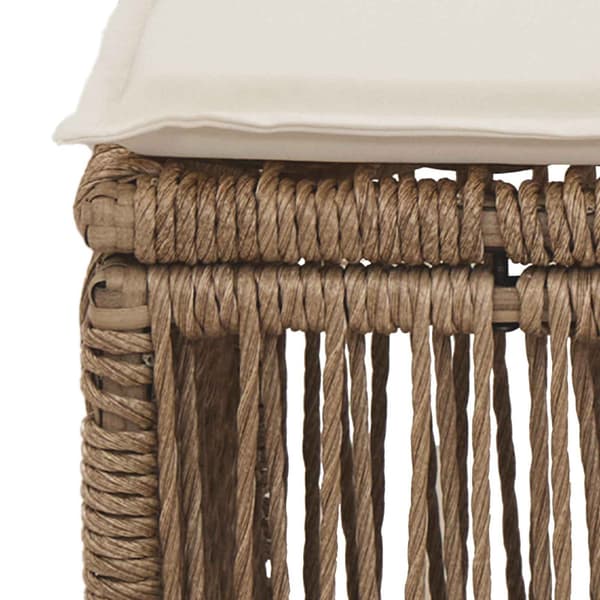 Fotpall Beige konstrotting