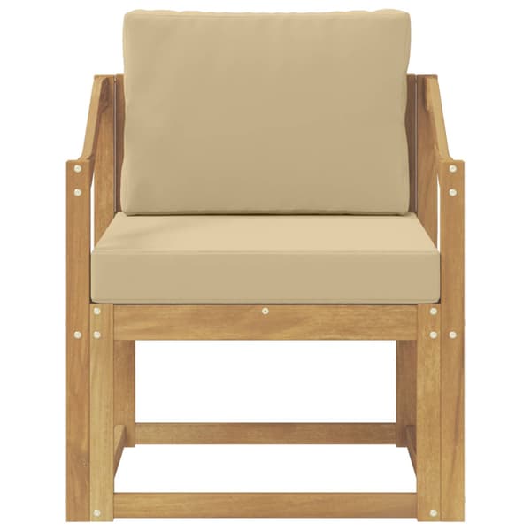 2 Stycke Utomhussoffset Polyester Vit och beige