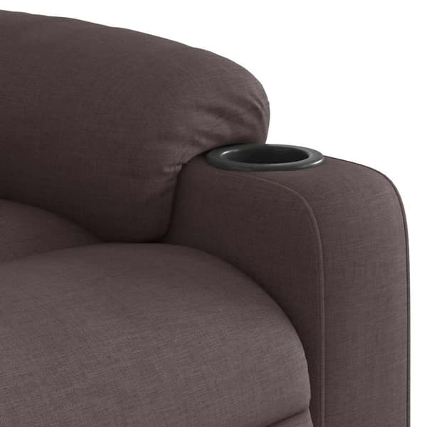 Reclinerfåtölj mörkbrun tyg