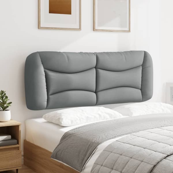 Headboard Cushion "Hvar" Light Grey 140 cm Fabric