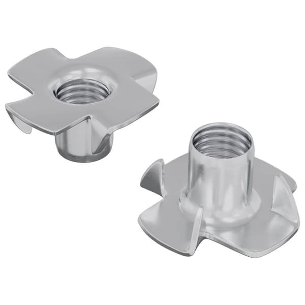Prongad T-mutter 2 pcs Silver M6 mm Stål