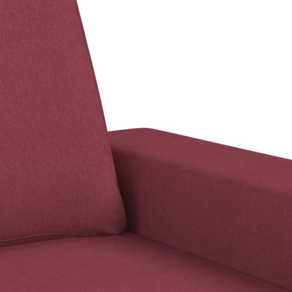 2-sitssoffa vinröd 120 cm tyg
