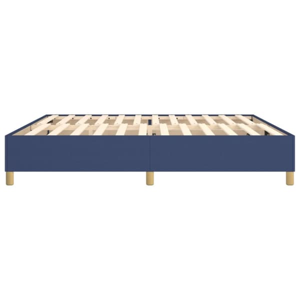 Boxspring-sängram blå 200x200 cm tyg
