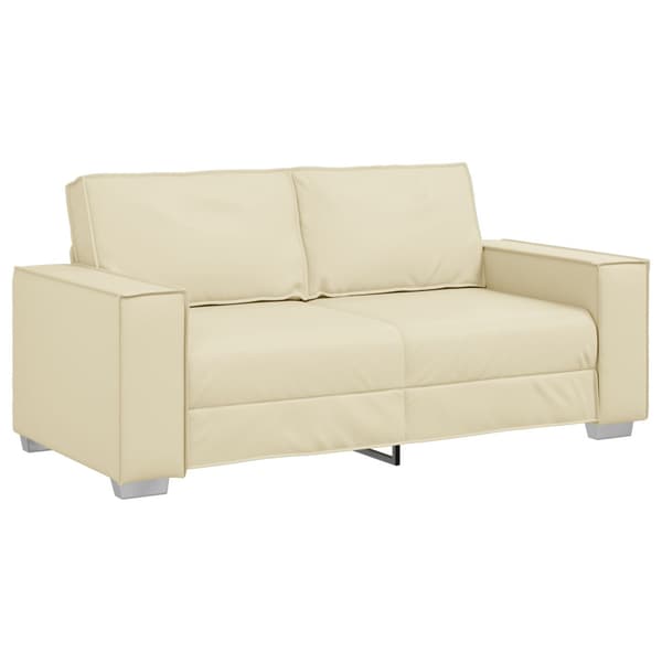 Tvåsitssoffa Kräm 180 cm Konstläder