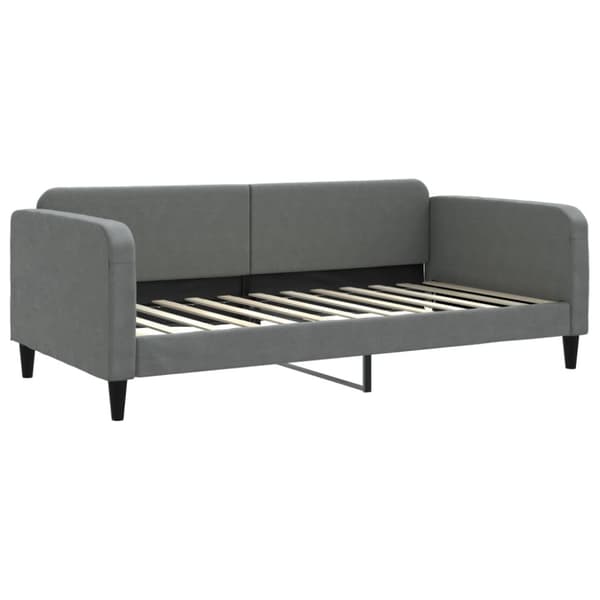 Dagbädd utdragbar mörkgrå 100x200 cm tyg