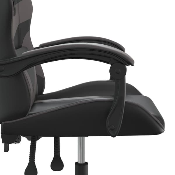 Gamingstol svart och grå konstläder