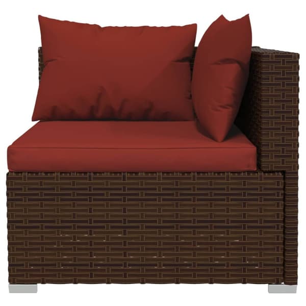 Soffa 2-sits med dynor konstrotting brun
