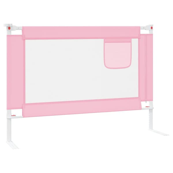 Sängskena för barn rosa 90x25 cm tyg