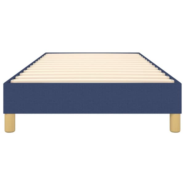 Boxspring-sängram blå 90x200cm tyg