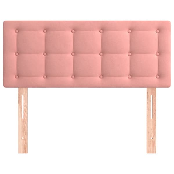 Sänggavel rosa 80x5x78/88 cm sammet