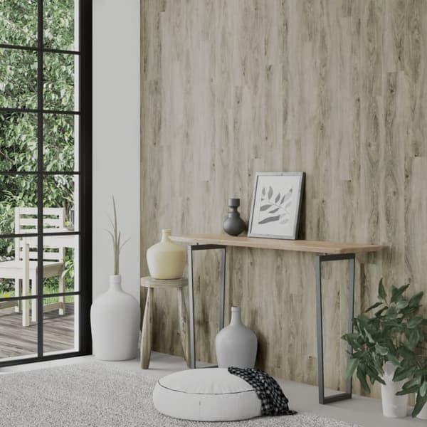 Väggpaneler träimitation grå PVC 4,12 m²