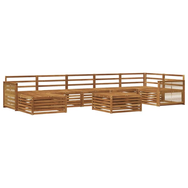Utomhussoffset 8 pcs Naturlig