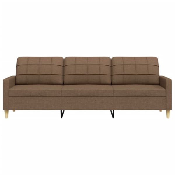3-sitssoffa brun 210 cm tyg