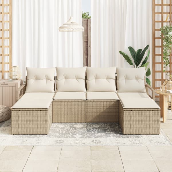 Soffset 6 st Beige konstrotting