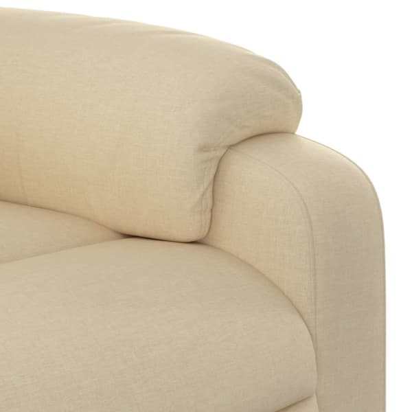 Reclinerfåtölj gräddvit tyg