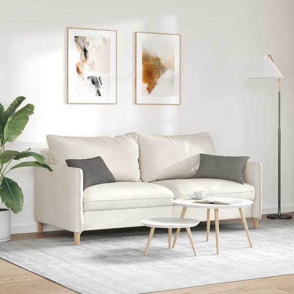 Sofakuddar 2 pcs Ljusgrå 50 x 30 cm Kordread tyg