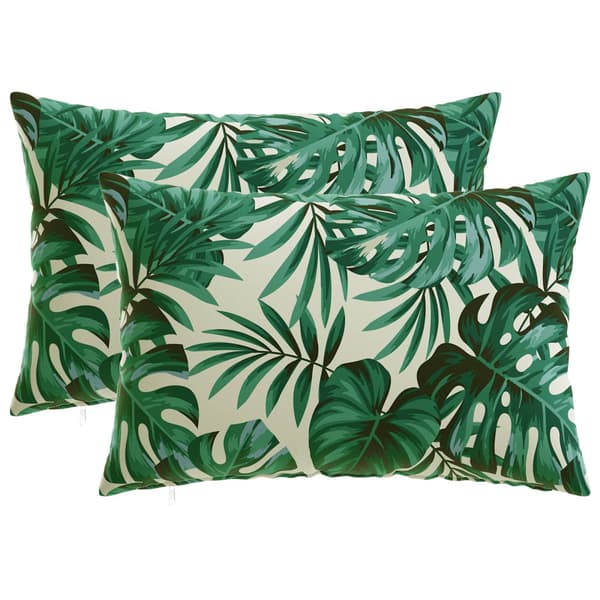 Kuddöverdrag 2 st HEERLEN Bladmönster 30 x 50 cm Polyester