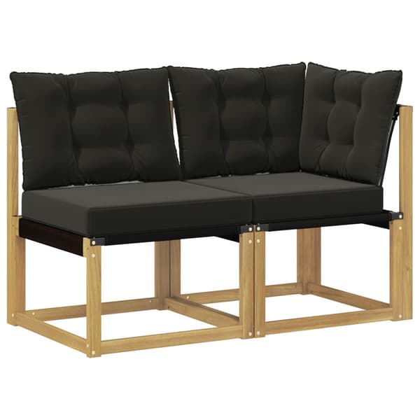 Modulsoffa utomhus mitt och hörn med kudde 2 Stycke Vit