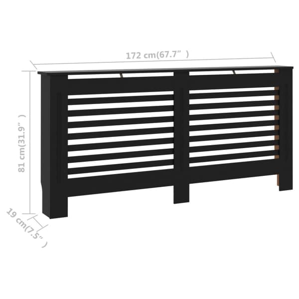 Elementskydd svart 172x19x81,5 cm MDF