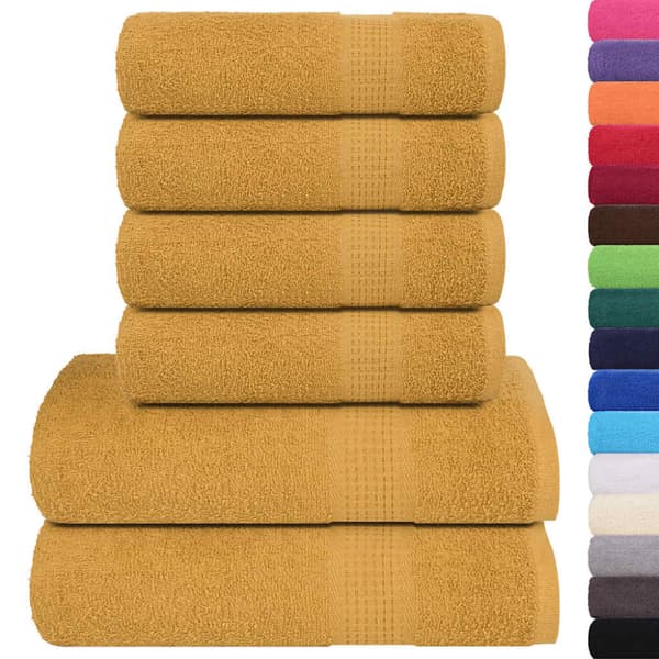 6-delat handduksset FROGN guld 360 gsm