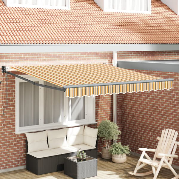 Utfällbar markis Flerfärgsdesign 350 x 250 cm