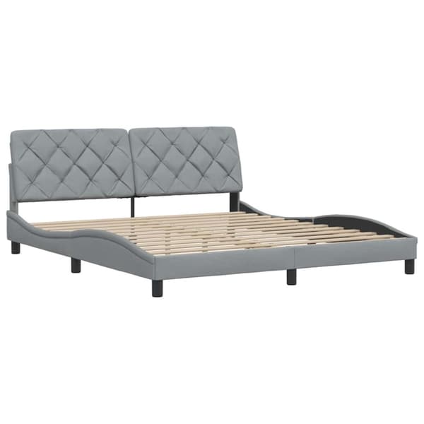 Bed Frame without Mattress Light Grey 180x200 cm Fabric