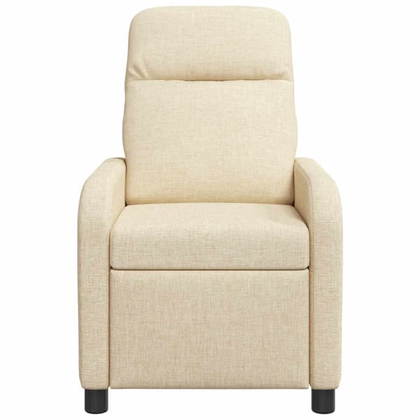 Massagefåtölj Gräddvit Tyg