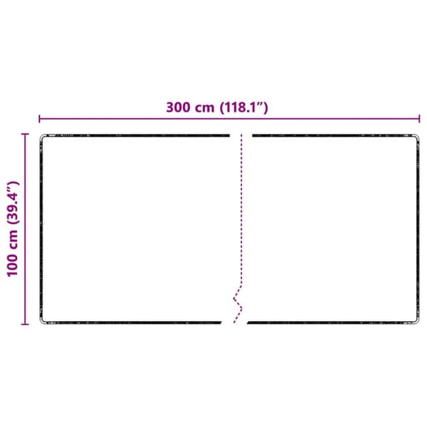 Matta-runner Grå 100 x 300 cm 100% Polypropen Tuft