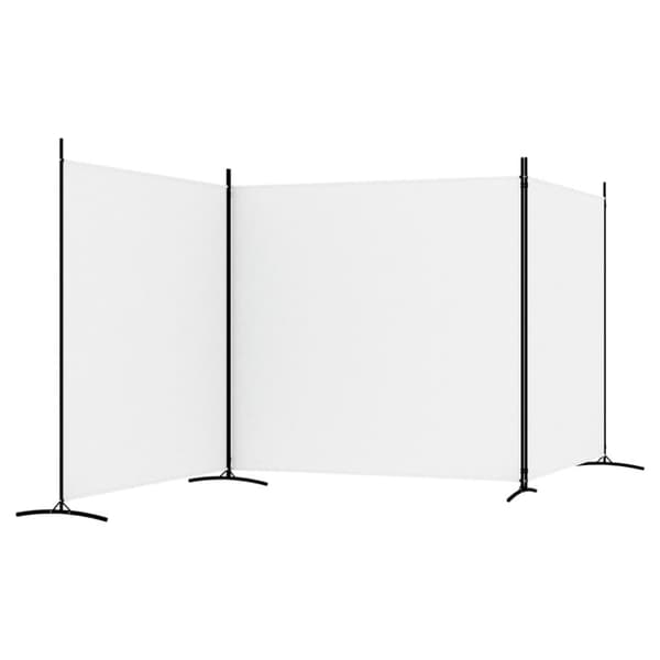 Rumsavdelare 3 paneler vit 525x180 cm tyg